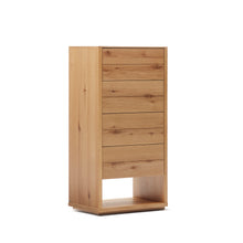 Load image into Gallery viewer, Alguema chest of drawers with 4 drawers in oak wood veneer with natural finish, 60 x 120 cm - image 4