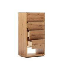 Load image into Gallery viewer, Alguema chest of drawers with 4 drawers in oak wood veneer with natural finish, 60 x 120 cm - image 5