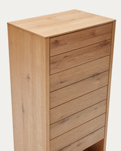 Load image into Gallery viewer, Alguema chest of drawers with 4 drawers in oak wood veneer with natural finish, 60 x 120 cm - image 8