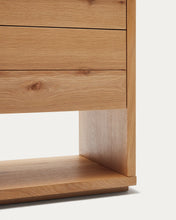 Load image into Gallery viewer, Alguema chest of drawers with 4 drawers in oak wood veneer with natural finish, 60 x 120 cm - image 10