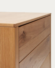Load image into Gallery viewer, Alguema chest of drawers with 4 drawers in oak wood veneer with natural finish, 60 x 120 cm - image 11