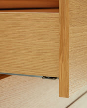 Load image into Gallery viewer, Vedrana 3 drawer chest of drawers in oak veneer with black steel legs, 110 x 75 cm - image 11