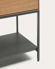 Load image into Gallery viewer, Vedrana 4 door tall sideboard in oak veneer with steel legs, 97.5 x 160 cm - image 13
