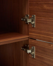 Load image into Gallery viewer, Vedrana 4 door tall sideboard in walnut veneer with steel legs, 97.5 x 160 cm - image 14