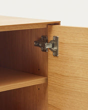 Load image into Gallery viewer, Vedrana 2 door sideboard in oak veneer with steel legs, 98 x 80 cm - image 12