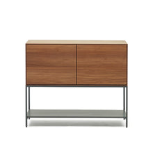 Load image into Gallery viewer, Vedrana 2 door sideboard in walnut veneer with steel legs, 97.5 x 80 cm