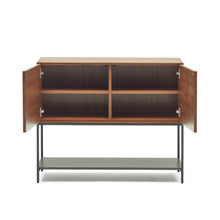Load image into Gallery viewer, Vedrana 2 door sideboard in walnut veneer with steel legs, 97.5 x 80 cm - image 6