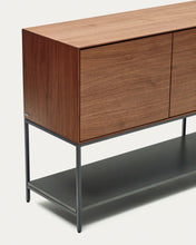 Load image into Gallery viewer, Vedrana 2 door sideboard in walnut veneer with steel legs, 97.5 x 80 cm - image 10