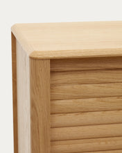 Load image into Gallery viewer, Lenon sideboard with 1 door and 3 drawers, made from oak wood and veneer, 105 x 85 cm FSC MIX Credit - image 11