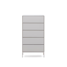Load image into Gallery viewer, Vedrana 5-drawer chest of drawers white lacquered MDF 60 x 114 cm