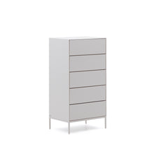 Load image into Gallery viewer, Vedrana 5-drawer chest of drawers white lacquered MDF 60 x 114 cm - image 4