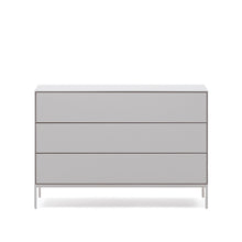 Load image into Gallery viewer, Vedrana 3-drawer chest of drawers white lacquered MDF 110 x 75 cm - image 2