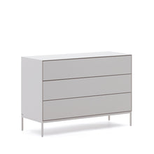Load image into Gallery viewer, Vedrana 3-drawer chest of drawers white lacquered MDF 110 x 75 cm - image 3