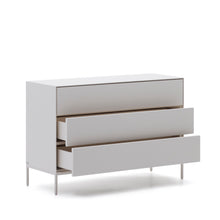 Load image into Gallery viewer, Vedrana 3-drawer chest of drawers white lacquered MDF 110 x 75 cm - image 6