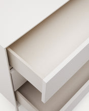 Load image into Gallery viewer, Vedrana 3-drawer chest of drawers white lacquered MDF 110 x 75 cm - image 8