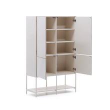 Load image into Gallery viewer, Vedrana 4-door tall sideboard white lacquered MDF 97.5 x 160 cm - image 7