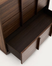 Load image into Gallery viewer, Onix chest of drawers with 3 drawers, walnut veneer, dark finish, 100x78cm FSC Mix Credit - image 6