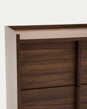 Load image into Gallery viewer, Onix chest of drawers with 3 drawers, walnut veneer, dark finish, 100x78cm FSC Mix Credit - image 8