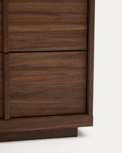 Load image into Gallery viewer, Onix chest of drawers with 3 drawers, walnut veneer, dark finish, 100x78cm FSC Mix Credit - image 9
