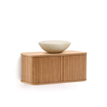 Load image into Gallery viewer, Mailen bathroom cupboard in ash veneer in a natural finish, 90 x 45 cm
