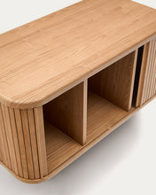 Load image into Gallery viewer, Mailen bathroom cupboard in ash veneer in a natural finish, 90 x 45 cm - image 9