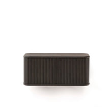 Load image into Gallery viewer, Mailen bathroom cupboard in ash veneer in a dark finish, 90 x 45 cm - image 4
