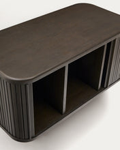Load image into Gallery viewer, Mailen bathroom cupboard in ash veneer in a dark finish, 90 x 45 cm - image 9