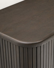 Load image into Gallery viewer, Mailen bathroom cupboard in ash veneer in a dark finish, 90 x 45 cm - image 12