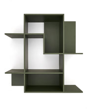 Load image into Gallery viewer, Ina modular shelving unit in green lacquered MDF 80 x 80cm FSC 100% - image 2