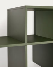 Load image into Gallery viewer, Ina modular shelving unit in green lacquered MDF 80 x 80cm FSC 100% - image 6