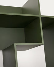 Load image into Gallery viewer, Ina modular shelving unit in green lacquered MDF 80 x 80cm FSC 100% - image 7