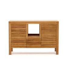 Load image into Gallery viewer, Neria bathroom furniture in solid teak wood with natural finish, 120 x 45 cm