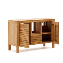 Load image into Gallery viewer, Neria bathroom furniture in solid teak wood with natural finish, 120 x 45 cm - image 5