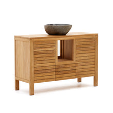 Load image into Gallery viewer, Neria bathroom furniture in solid teak wood with natural finish, 120 x 45 cm - image 9