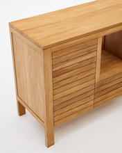 Load image into Gallery viewer, Neria bathroom furniture in solid teak wood with natural finish, 120 x 45 cm - image 12