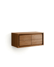 Load image into Gallery viewer, Kenta bathroom furniture in solid teak wood with a natural finish, 90 x 45 cm - image 2