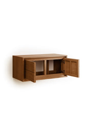 Load image into Gallery viewer, Kenta bathroom furniture in solid teak wood with a natural finish, 90 x 45 cm - image 9