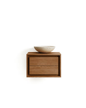 Load image into Gallery viewer, Kenta bathroom furniture in solid teak wood with a natural finish, 60 x 45 cm - image 8