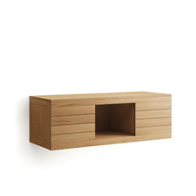 Load image into Gallery viewer, Yenit bathroom furniture in solid teak wood with a natural finish, 120 x 45 cm