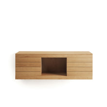 Load image into Gallery viewer, Yenit bathroom furniture in solid teak wood with a natural finish, 120 x 45 cm - image 5