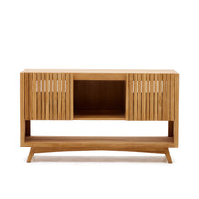Load image into Gallery viewer, Kuveni bathroom furniture in solid teak wood with a natural finish, 140 x 50 cm