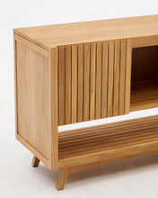 Load image into Gallery viewer, Kuveni bathroom furniture in solid teak wood with a natural finish, 140 x 50 cm - image 10