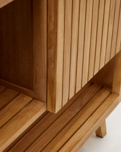 Load image into Gallery viewer, Kuveni bathroom furniture in solid teak wood with a natural finish, 140 x 50 cm - image 11