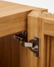 Load image into Gallery viewer, Kuveni bathroom furniture in solid teak wood with a natural finish, 140 x 50 cm - image 12