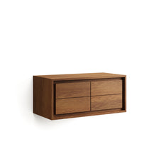 Load image into Gallery viewer, Kenta bathroom furniture in solid teak wood with a walnut finish, 90 x 45 cm - image 2