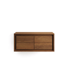 Load image into Gallery viewer, Kenta bathroom furniture in solid teak wood with a walnut finish, 90 x 45 cm - image 6