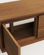 Load image into Gallery viewer, Kenta bathroom furniture in solid teak wood with a walnut finish, 90 x 45 cm - image 10