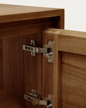 Load image into Gallery viewer, Kenta bathroom furniture in solid teak wood with a walnut finish, 90 x 45 cm - image 11