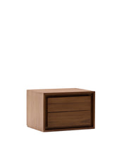 Load image into Gallery viewer, Kenta bathroom furniture in solid teak wood with a walnut finish, 60 x 45 cm - image 2