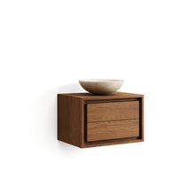 Load image into Gallery viewer, Kenta bathroom furniture in solid teak wood with a walnut finish, 60 x 45 cm - image 3